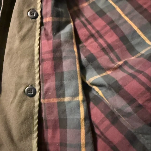 L.L. Bean Brown Canvas Field Coat With Corduroy Collar and Removable Lining - Picture 9 of 11